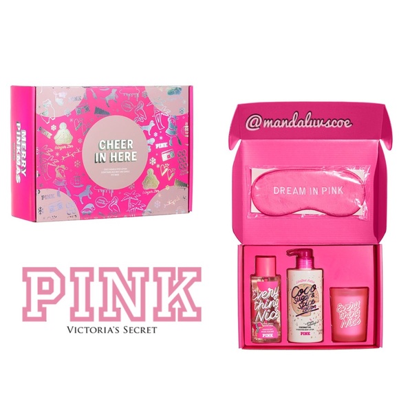 PINK Victoria's Secret Accessories - 💕VS PINK Cheer In Here Wrapped Gift Box